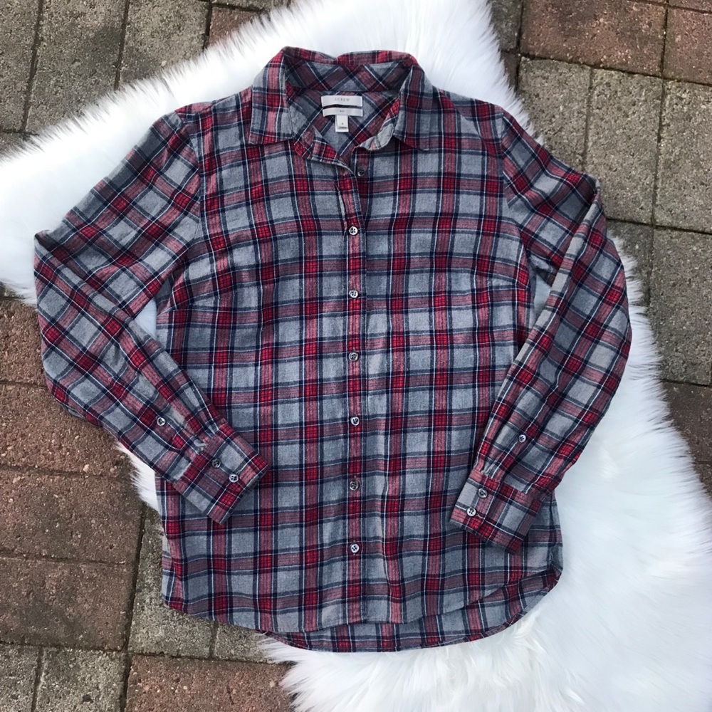 J. Crew “boy” fit flannel